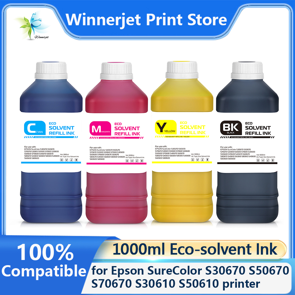 Eco Solvent Ink Cartridge - Encre éco-solvant 1000 ml pour imprimantes