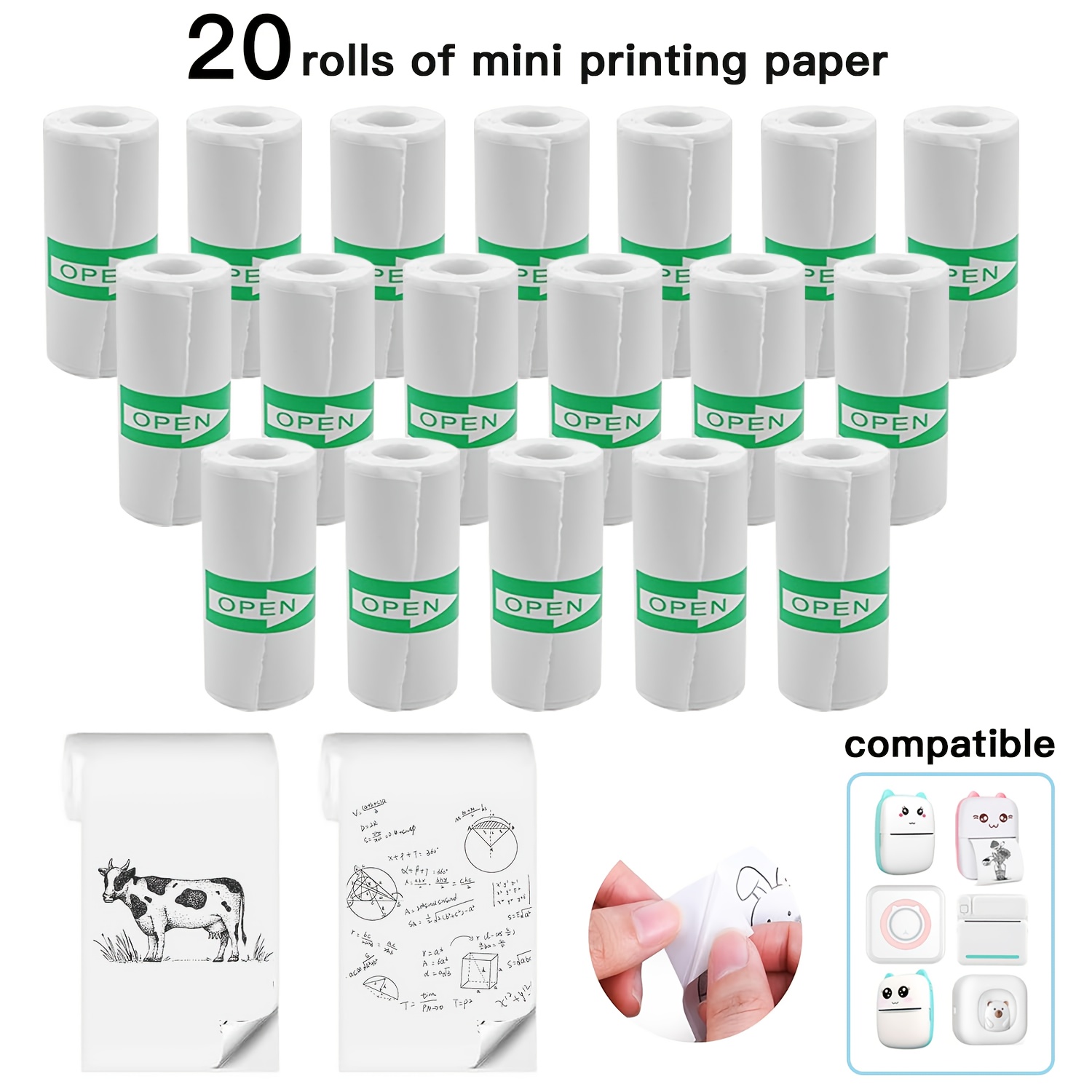 Heat Transfer Vinyl Roll - 20 rouleaux de papier autocollant thermique