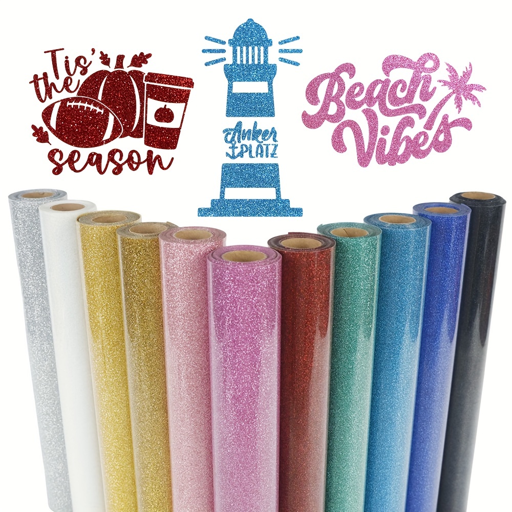 Heat Transfer Vinyl Roll - 1 rouleau de vinyle thermocollant pailleté
