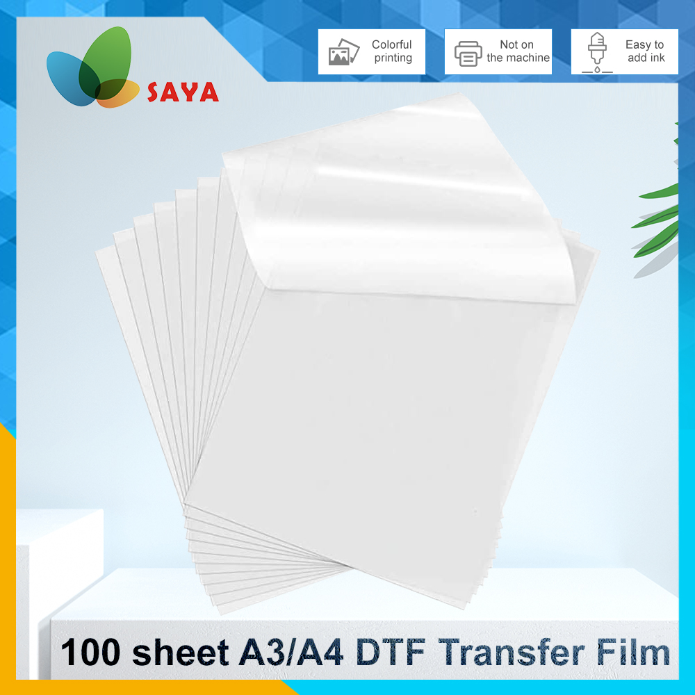 Heat Transfer Vinyl Roll - 50/100 pièces de film DTF A3/A4,