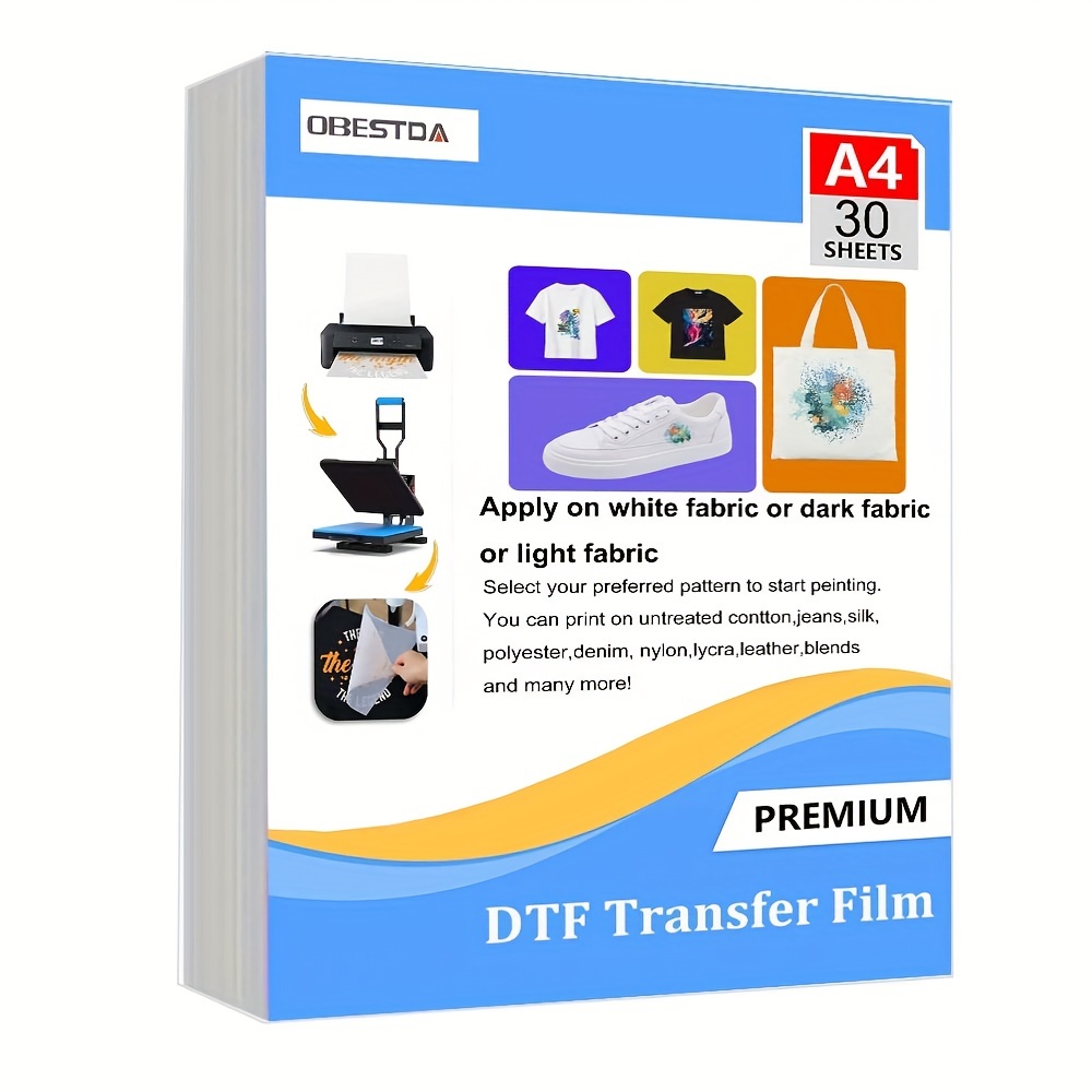 A4 30 pièces DTF Film de trans - Heat Transfer Vinyl Roll avis et prix